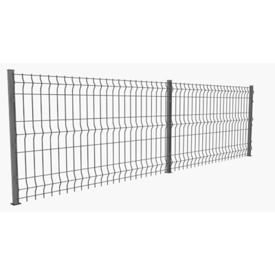 3D Curvy Steel Galvanized Welded Mesh Security Panels With Powder Coated Surface